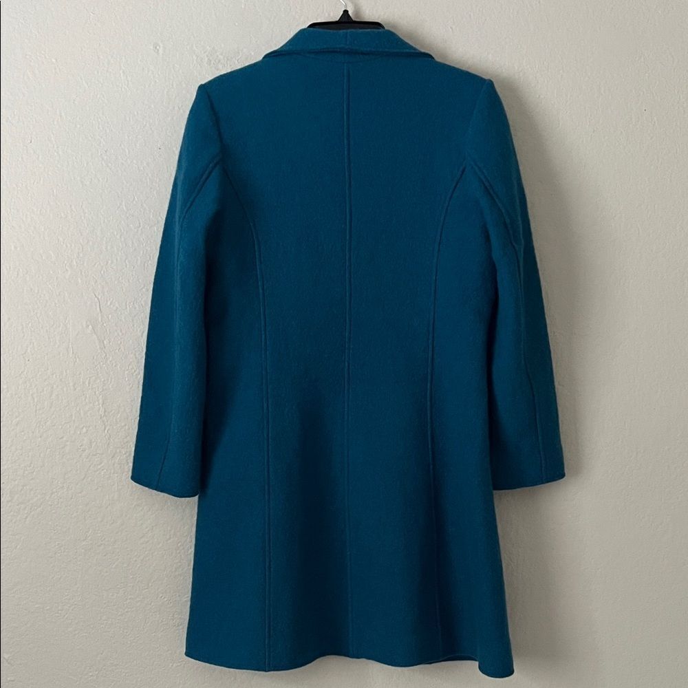 NWT Soft Surroundings Plaza Boiled Wool Coat Jacket Teal In Size S - Picture 6 of 16
